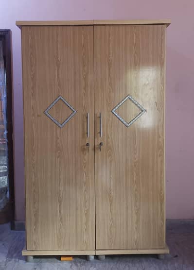 10/10 Mint Condition 2-Door Heavy Laminated Plywood Wardrobe
