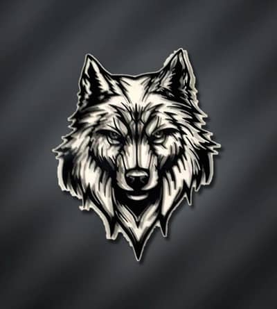 Wolf Face Metal Wall Art | Custom Laser Cutting