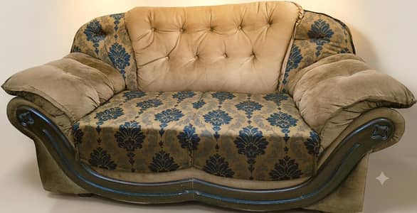 Two seater sofa with floral fabric