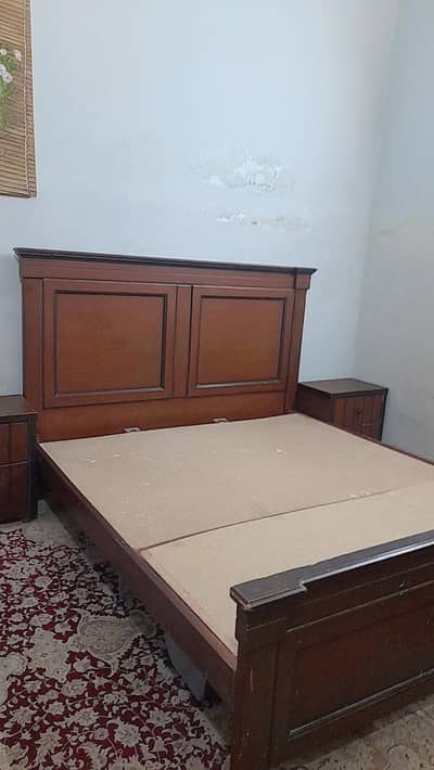 King Bed with side tables without mattress