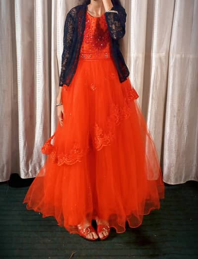 Red Party Frock for Girls – Excellent Condition