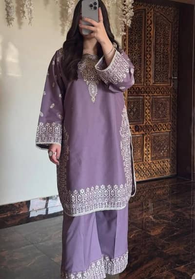 3PC Embroidered dress