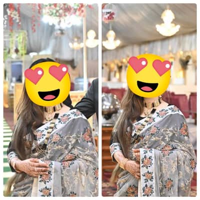 fully embroided saree