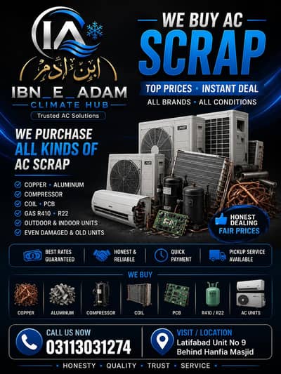We buy your All Kinds of Air conditioner