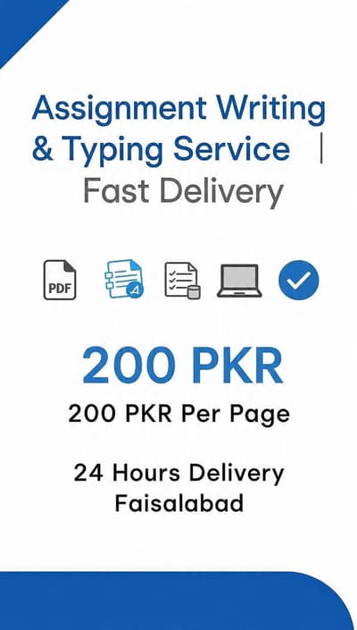 Assignment Writer &Typing service|Fast Delivery