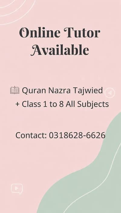 Online Quran Teacher + Play to 8th Class Tutor - Kids & Females