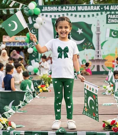 14 Aug kidr girls dresses Pakistan independent day outfit