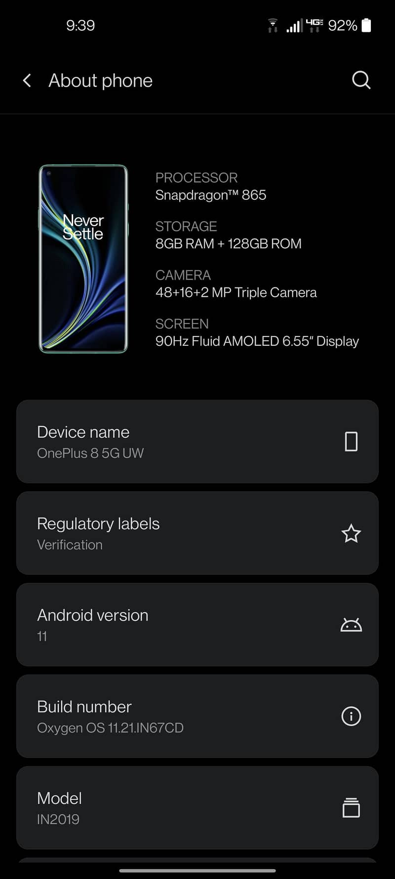 One Plus 8 6
