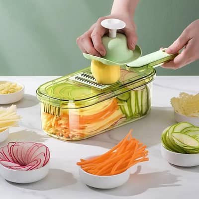 multi use slicer with 3 peice blades for radish cucumber potati