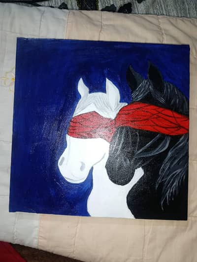 amazing painting  horses