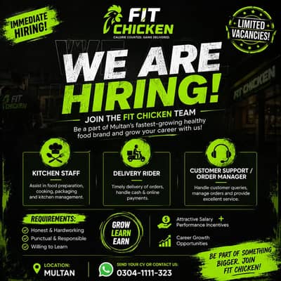 We need staff female and male
