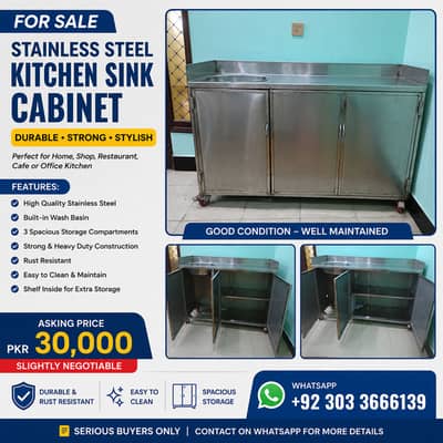 Stainless Steel Kitchen Sink Cabinet for Sale