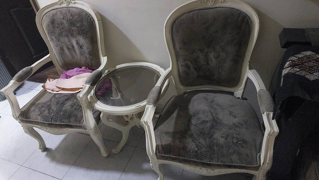 chair set with table 0