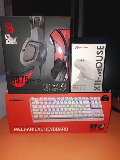 Headphones G575 PRO/ MOUSE ATTACK SHARK X11 / MODECOM Volcano KEYBOARD