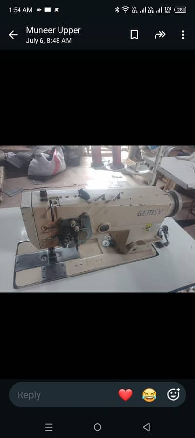 Gemsy double needle machine 03234338345