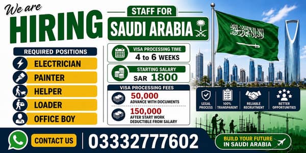 Hiring for Saudia Arabia