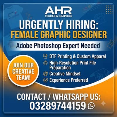 Needed Female graphics Designer