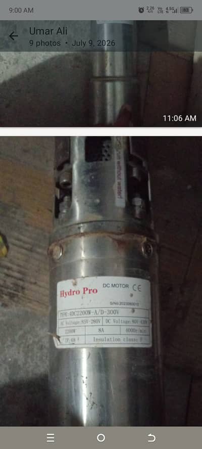 Solar hydro motor pump 3 hp with controller , wire and pipe