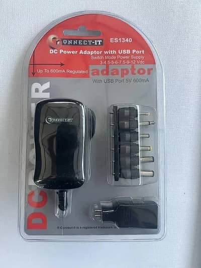 AC/DC Universal Switch Adapter 600ma With USB Original UK