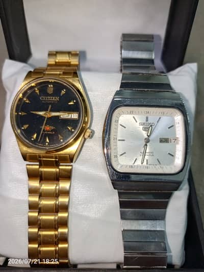 Citizen and Seiko men's watches