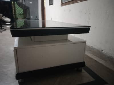 Modern Black Glass Center Table