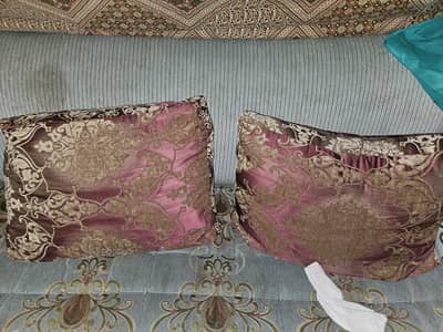 five filled big rectangular size back cushions