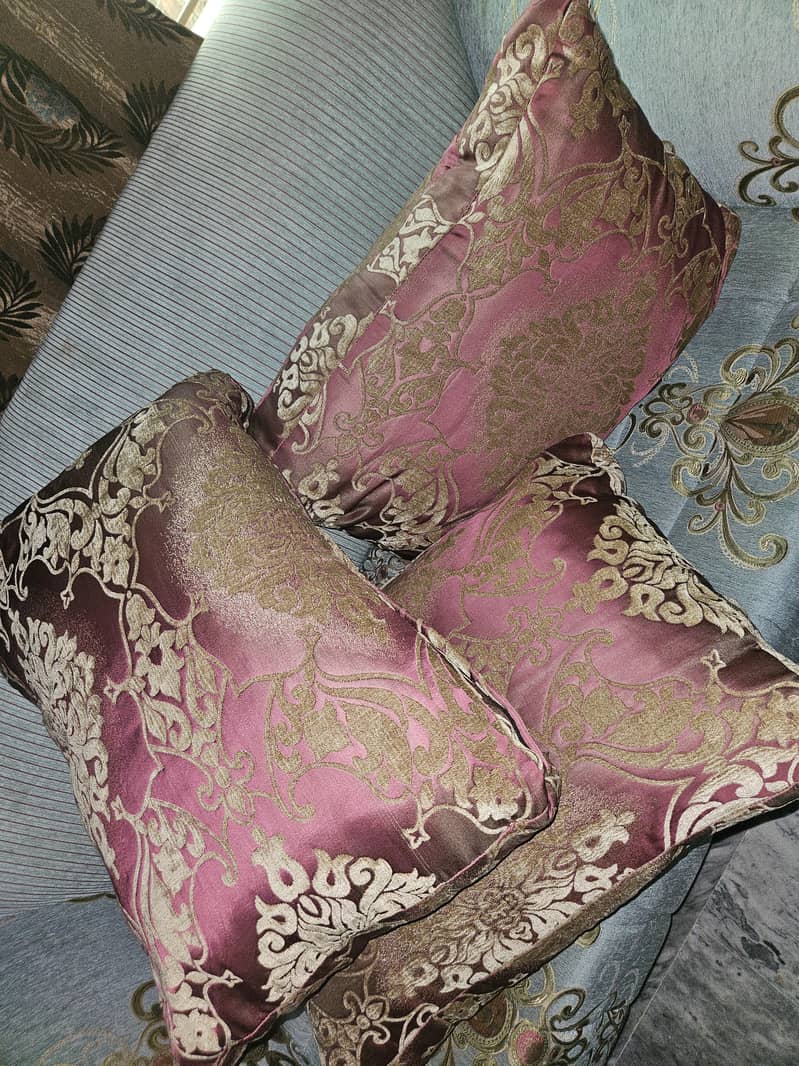 five filled big rectangular size back cushions 1