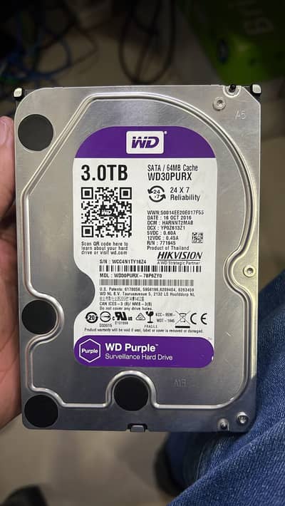 3TB HDD_100% health only 25000