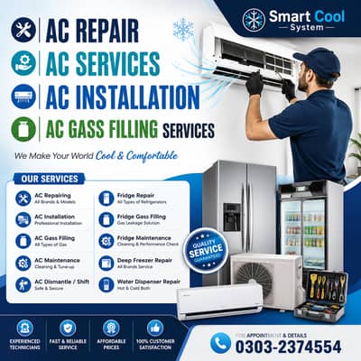 AC Service | AC Repair | DC Inverter Card Repair | Fridge repair