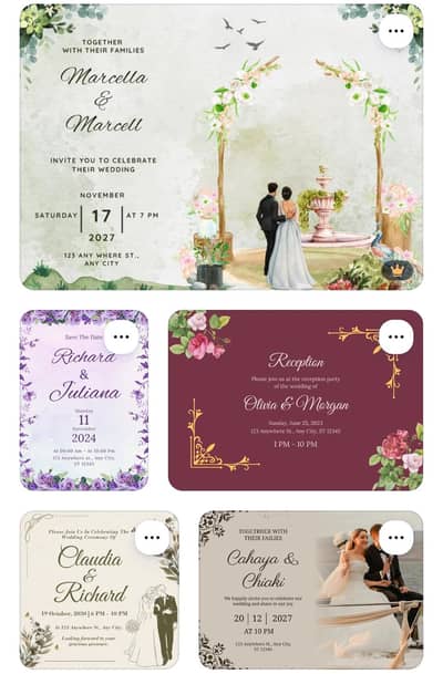 CV and Wedding design available