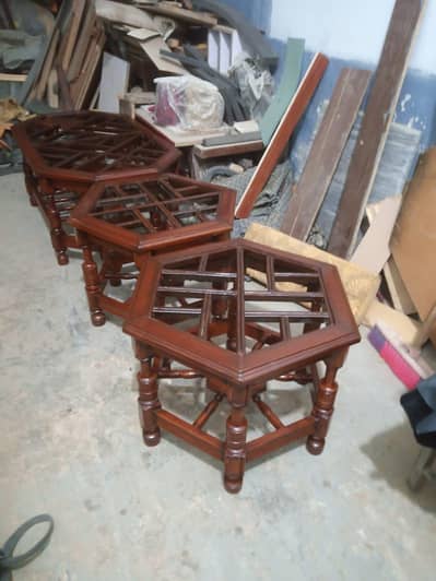 Wood table set available for sale