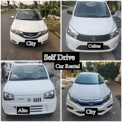 Self drive car rental/ Rent a car without  driver/ Cultus/ Alto/ City