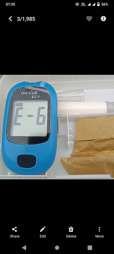1 on call glucometer and 1 plastic commode used