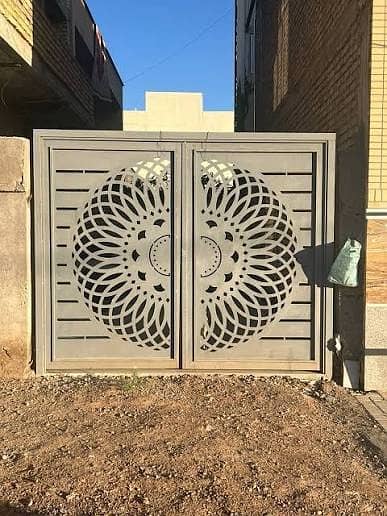 Double door gate - CNC Gate - Iron Gate - Steel Gate - Sliding Gate