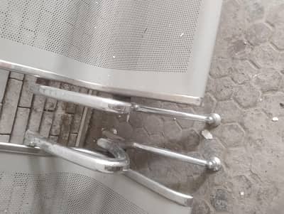 3 seater steel iron chairs just like new only 6 month used