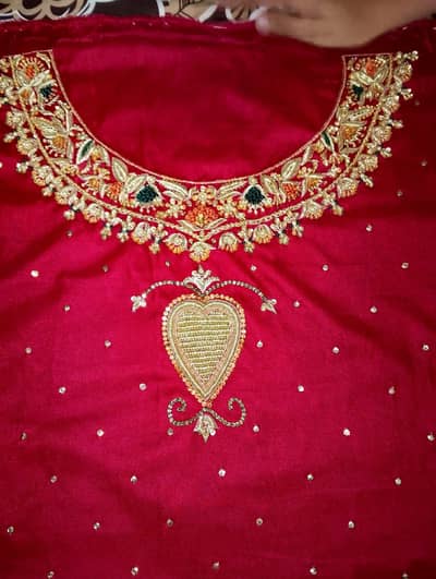 Bridal Velvet Kurta + Red Sharara / Gharara+ Net Dupatta with Border