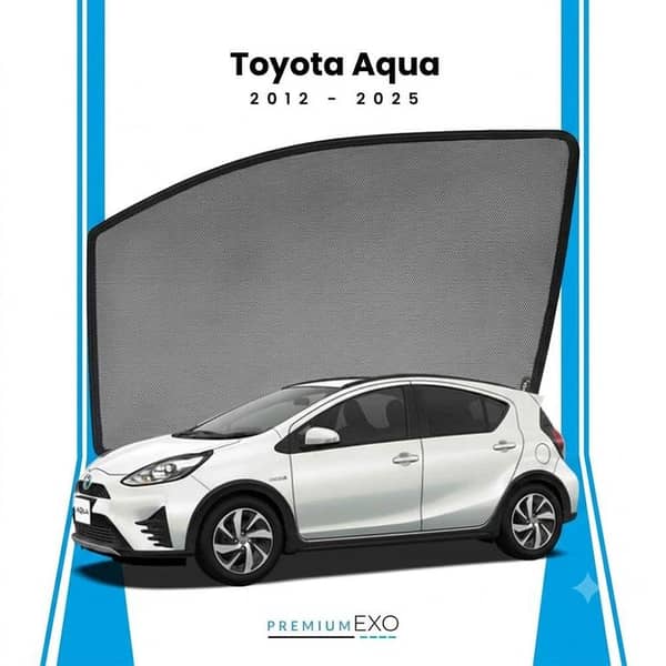 Toyota Aqua Car Window Sun Shades (4Pcs) – Model 2012-2025 Custom Mesh Heat Shield