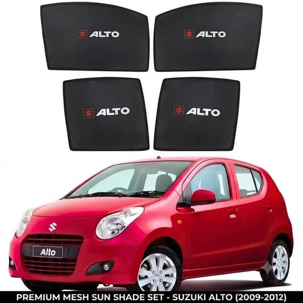 Suzuki Alto Side Window Mesh Sun Shades Set (4Pcs) – Model 2009-2014