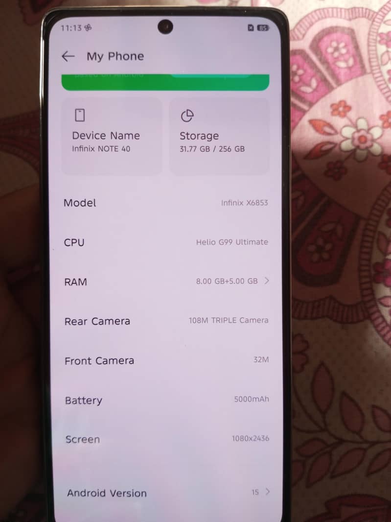 Infinix Note 40 5