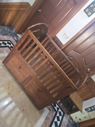 High-Quality Solid original wooden made full size  baby cot