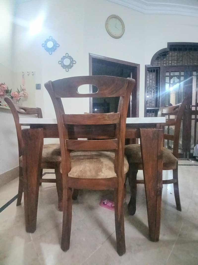 solid sheesham wood dining table 4