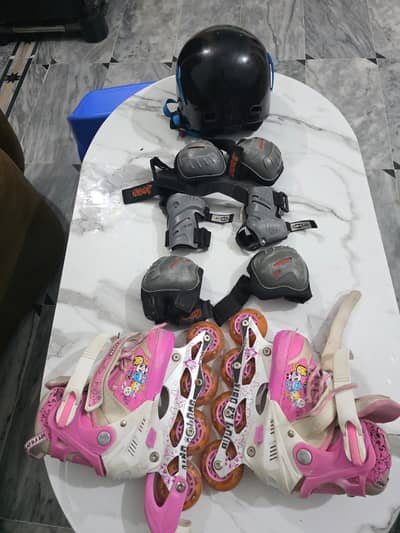 Complete Skating Kit Kids 5-6 Years – Skates + Helmet + Pads, RWP/IS