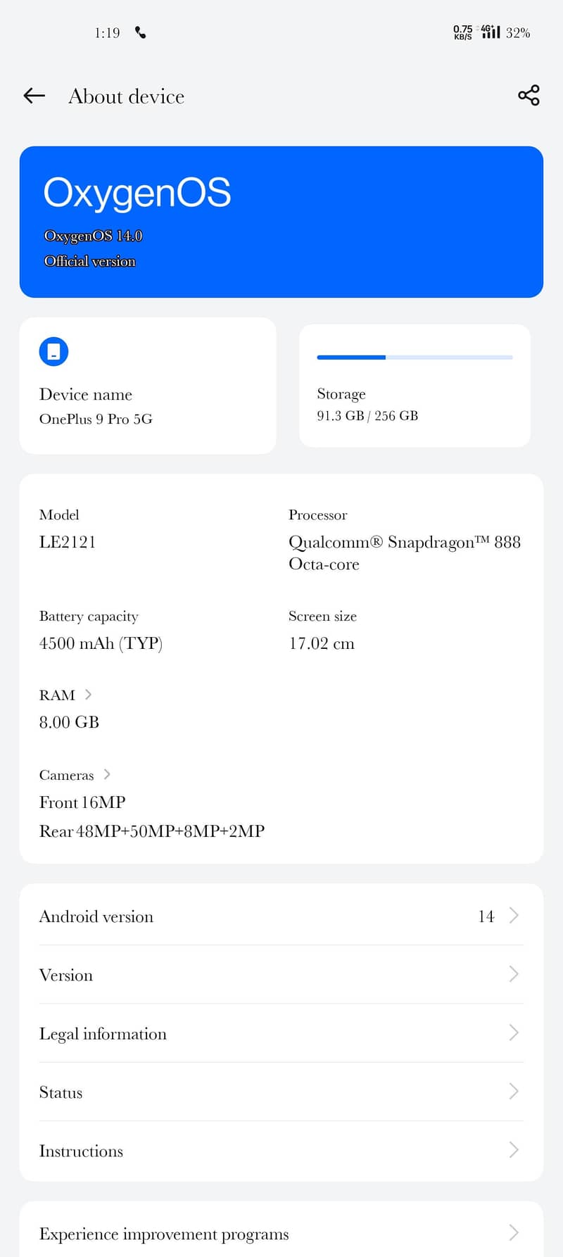 One Plus 9 pro 5G 4