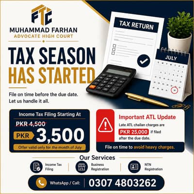 Income Tax Filing & NTN Services