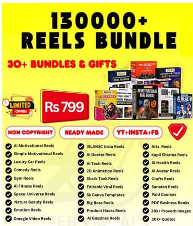 130k reels and paid softwares
