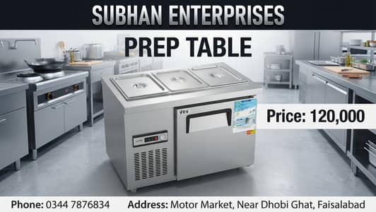 PREP TABLE / Food Counter / Food Cart / Cafe counter