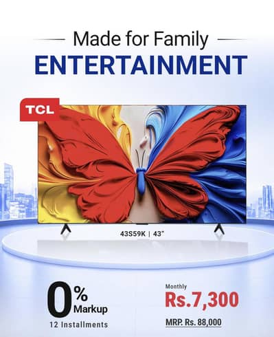 Buy Brand New TCL LED on Easy Monthly Installments!