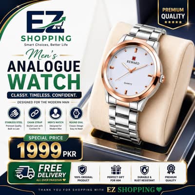 Men's Premium Stainless Steel Analogue Watch