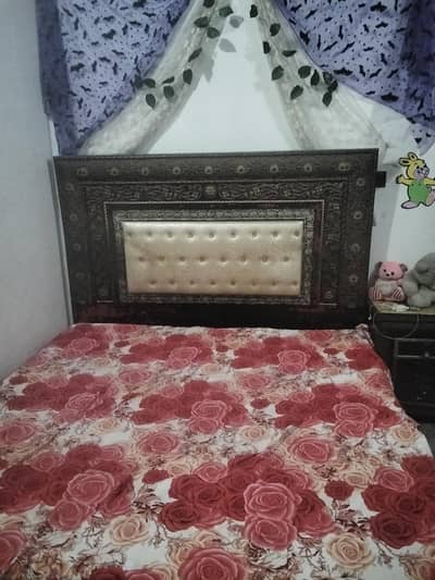 bed with dressing