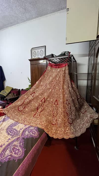 Barat Lehnga dress Anari red colour